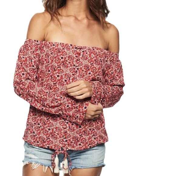 MinkPink Wanderlust off the shoulder blouse XS - Picture 2 of 5